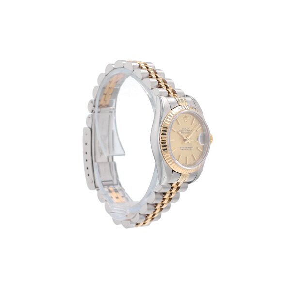 Rolex Datejust 79173 26mm Champagne Index Dial Fluted Bezel Jubilee Band - Picture 8 of 9